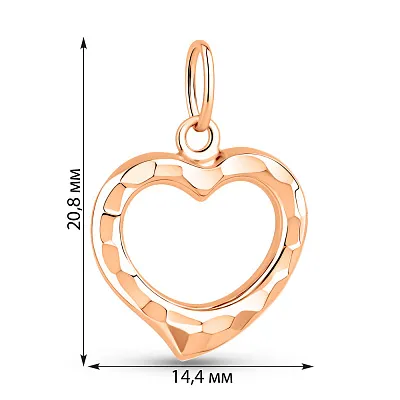 Золотой подвес Сердце (арт. 424056)