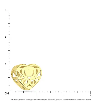 Подвес-шарм из желтого золота в форме сердца (арт. 424620ж)