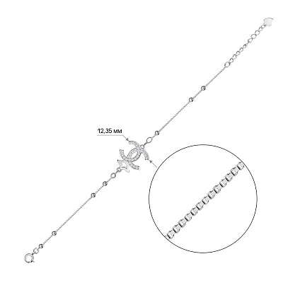 Срібний браслет з фіанітами (арт. 7509/2108)