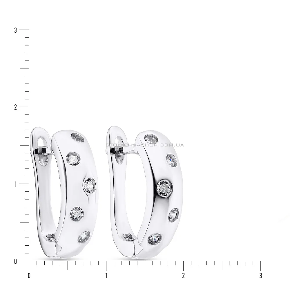 Срібні сережки з фіанітами (арт. 7502/3596)