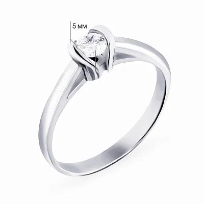 Серебряное кольцо с белым фианитом (арт. 7501/3584)