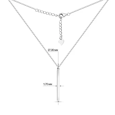 Колье из серебра с длинной подвеской  (арт. 7507/565)