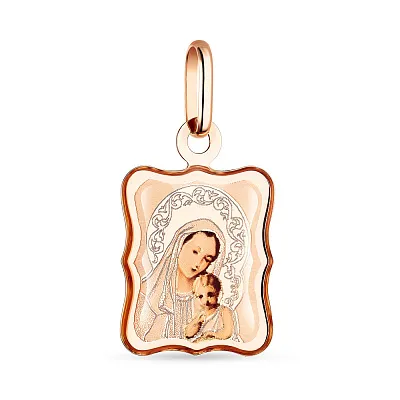Ладанка з золота "Діва Марія і Ісус" (арт. 421086)