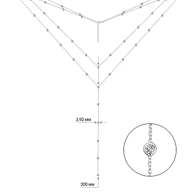 Серебряное колье с фианитами (арт. 7507/1990)