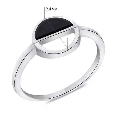 Серебряное кольцо с ониксом (арт. 7501/542окп)