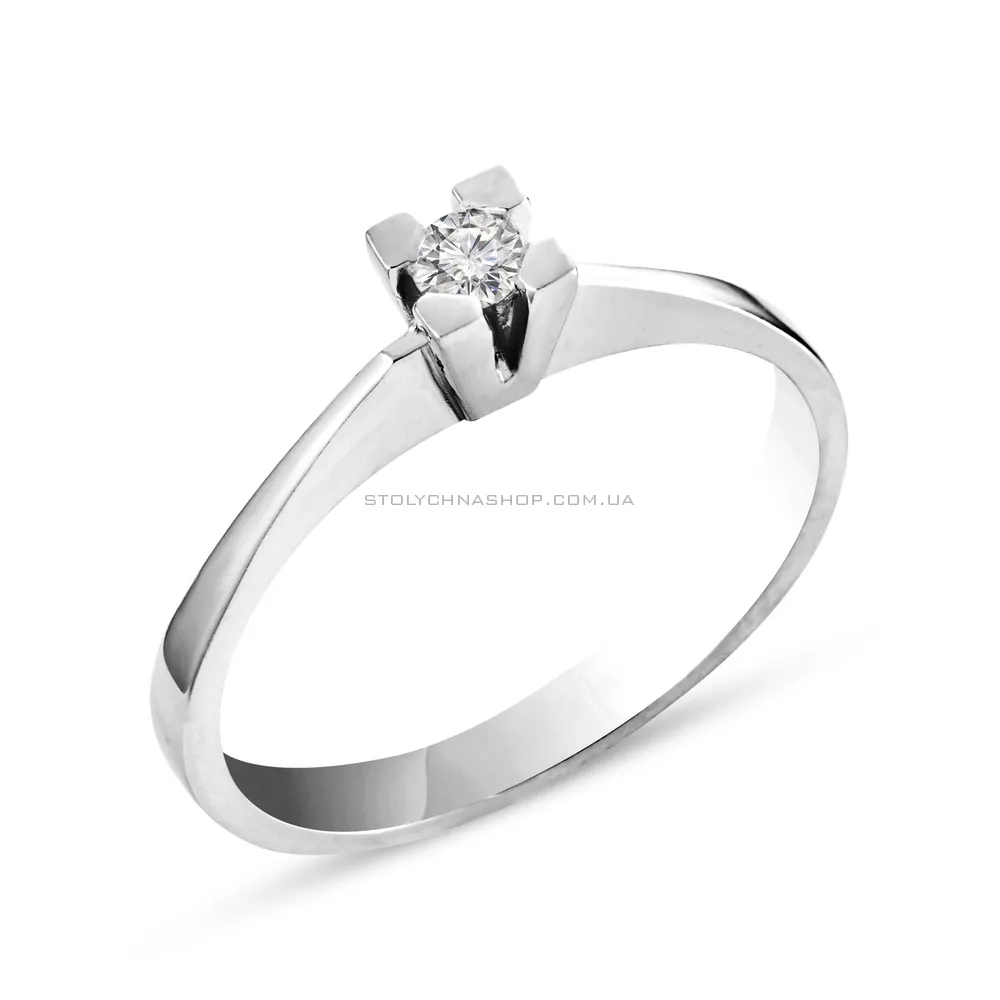 Золотое помолвочное кольцо с бриллиантом (арт. К041041б)
