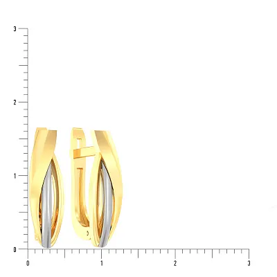 Золоті сережки без каменів (арт. 110380ж)