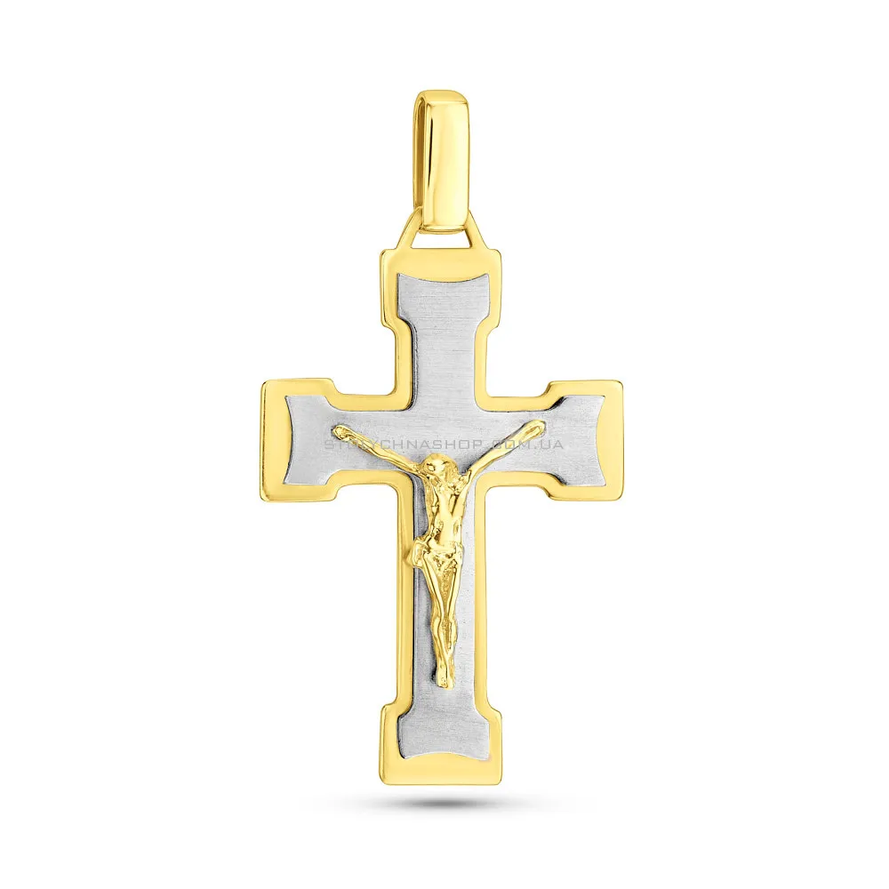 Золотий хрестик без каменів (арт. 501607жбм) - цена