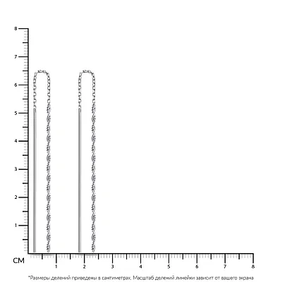 Переплетенные серьги-протяжки из серебра  (арт. 7502/4767)
