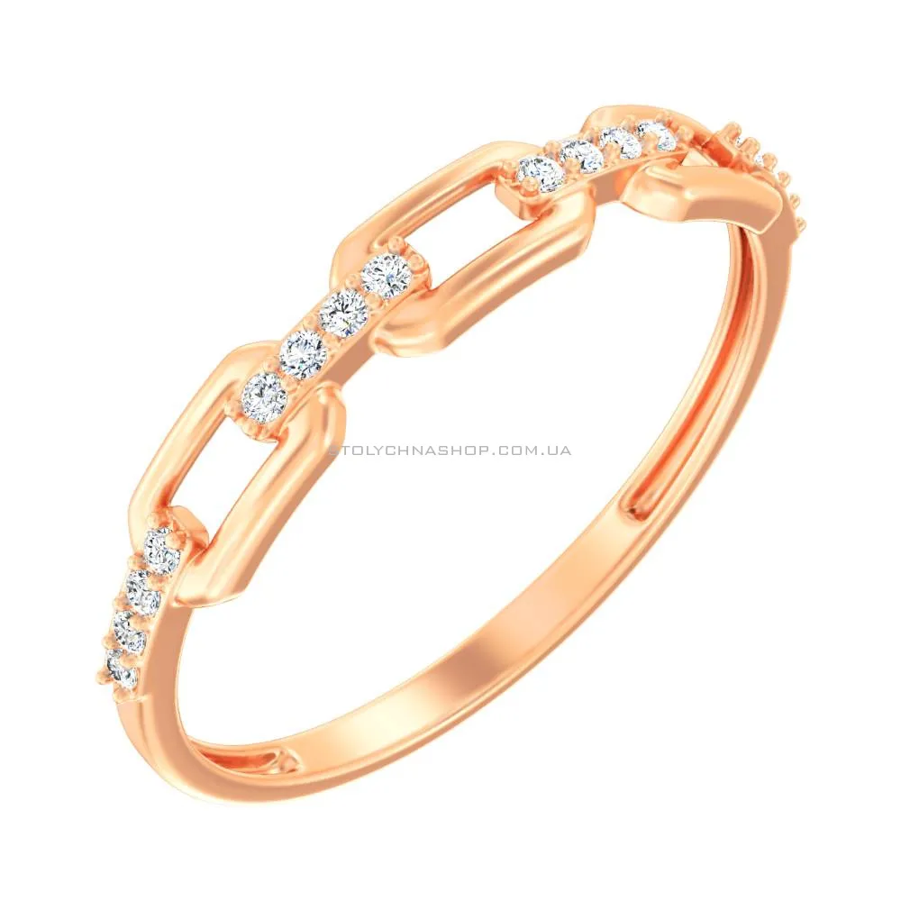 Золотое кольцо с бриллиантами  (арт. К011384005) - цена