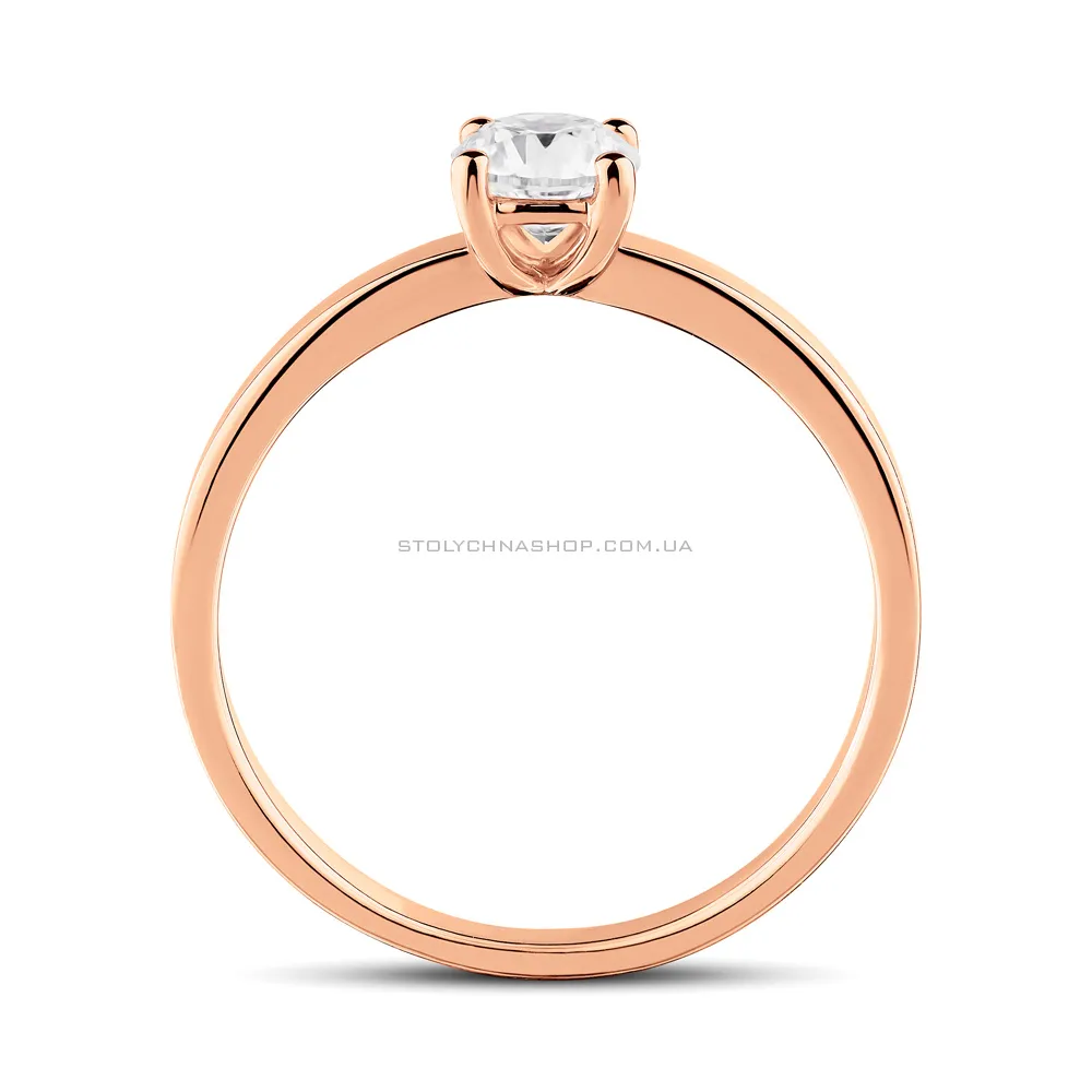 Золотое кольцо с бриллиантом (арт. К01116204645) - 2 - цена