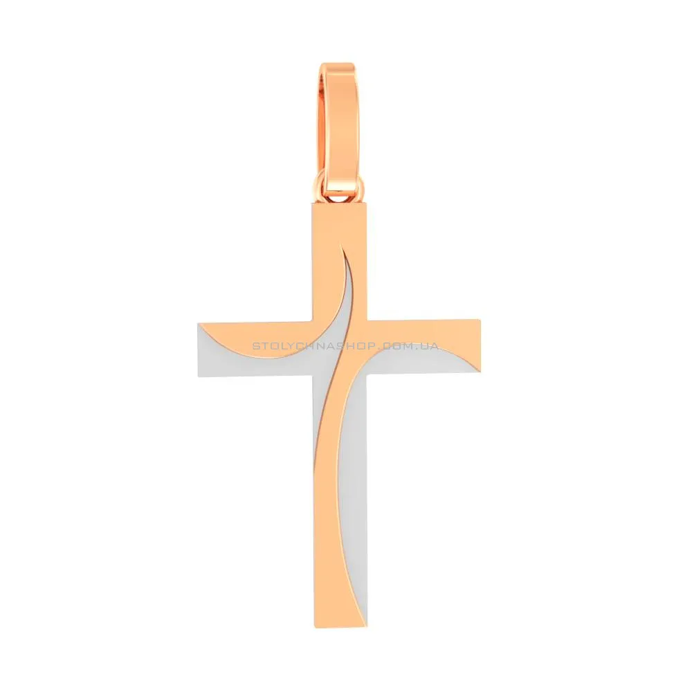 Золотий хрестик без каміння  (арт. 440758) - цена