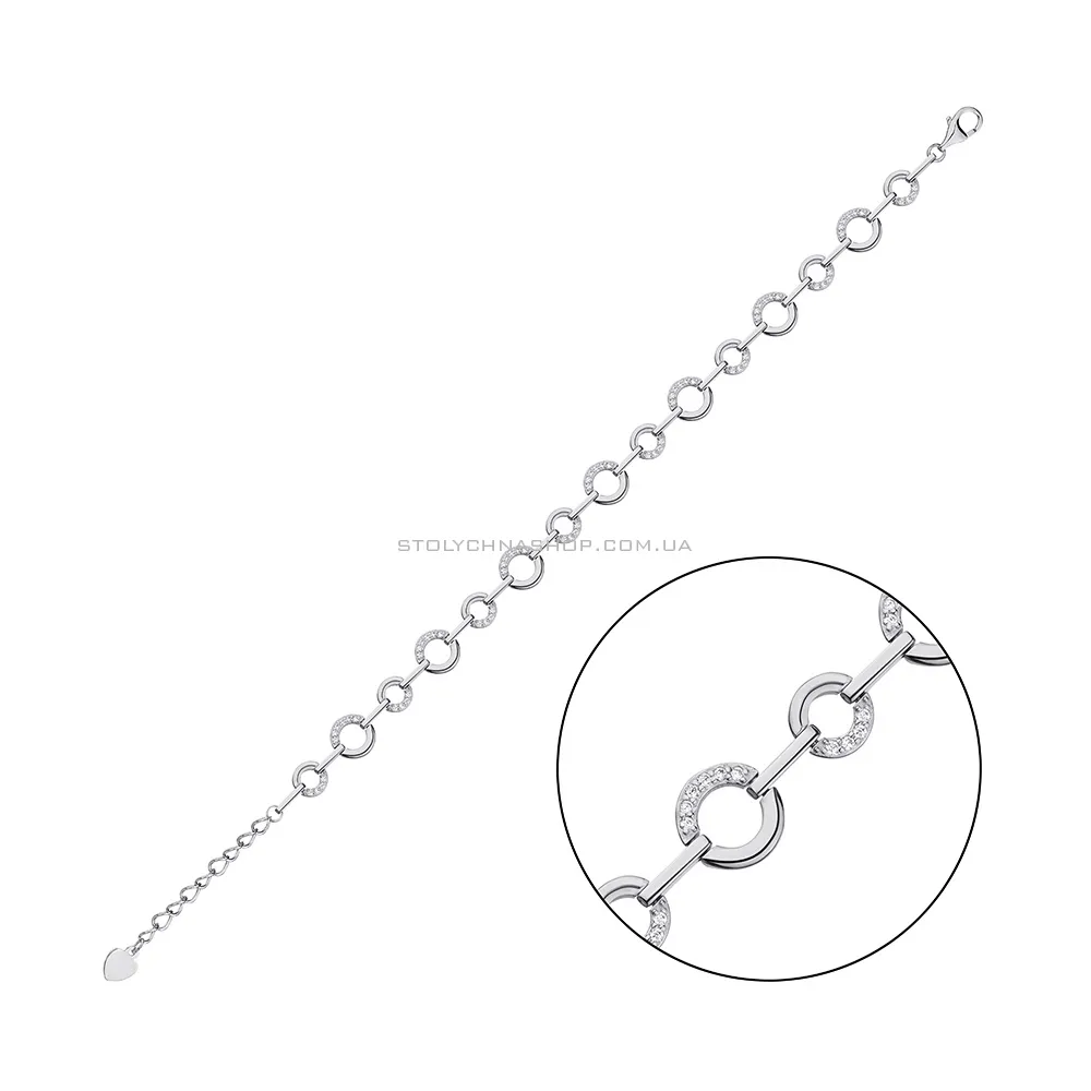 Срібний браслет (арт. 7509/3737) - цена
