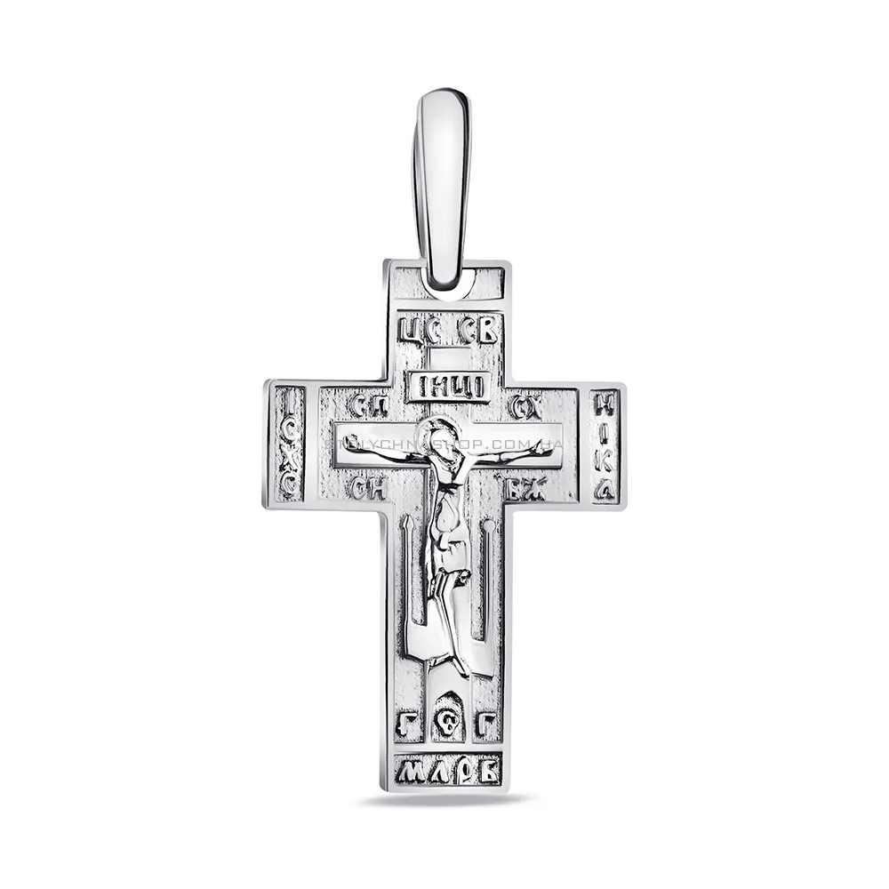 Серебряный крестик без камней (арт. 7504/7468.10) - цена