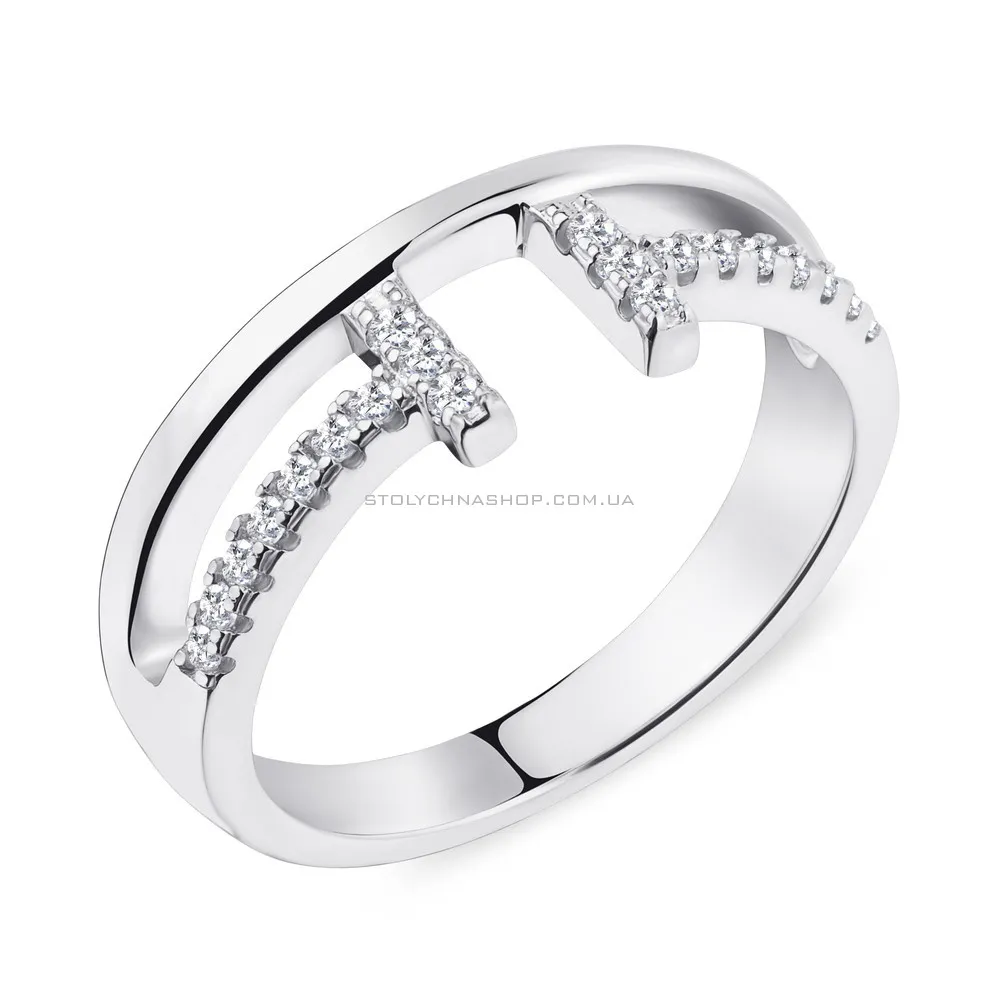 Серебряное кольцо Trendy Style с фианитами (арт. 7501/5220) - цена