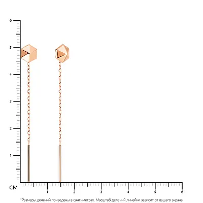 Золотые серьги-цепочки (арт. 107471)