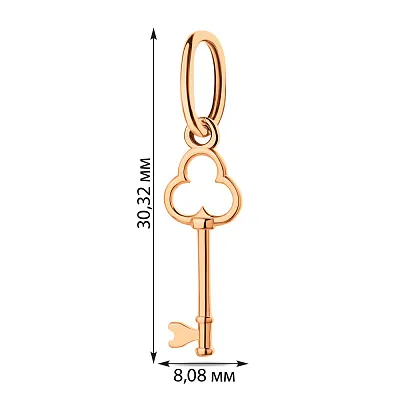 Золотая подвеска «Ключик»  (арт. 423391)