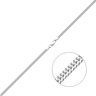Срібний ланцюжок в плетінні Ромб  (арт. 0303010с)