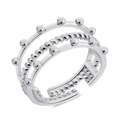 Незамкнутое кольцо из серебра  (арт. 7501/5806)