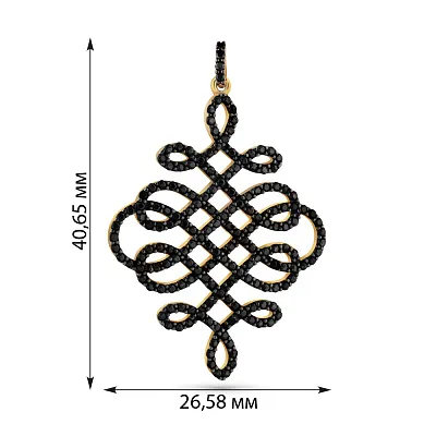 Золота підвіска з фіанітами (арт. 422493ж)
