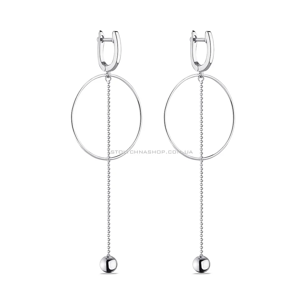 Довгі сережки зі срібла без вставок Trendy Style  (арт. 7502/4610) - цена