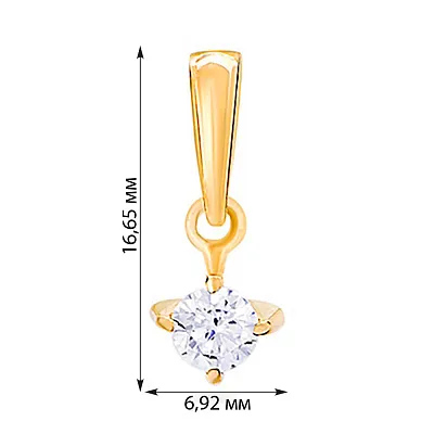 Золота підвіска з фіанітом (арт. 440337ж)