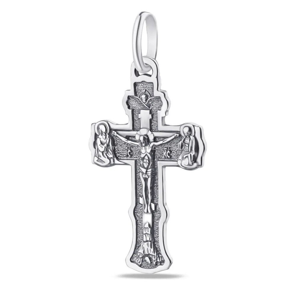 Срібний натільний хрестик з розп'яттям (арт. 7904/3100702)