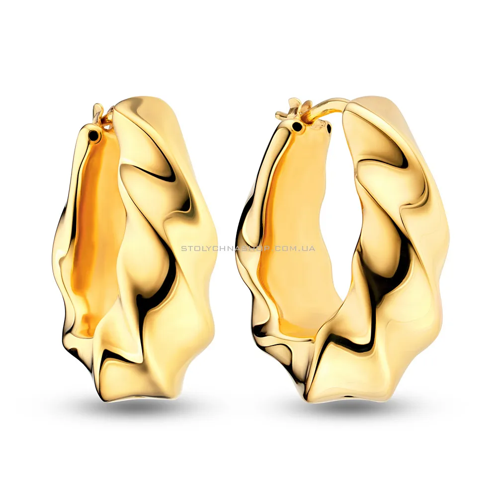 Сережки кільця Francelli з жовтого золота (арт. е105947/25ж) - цена