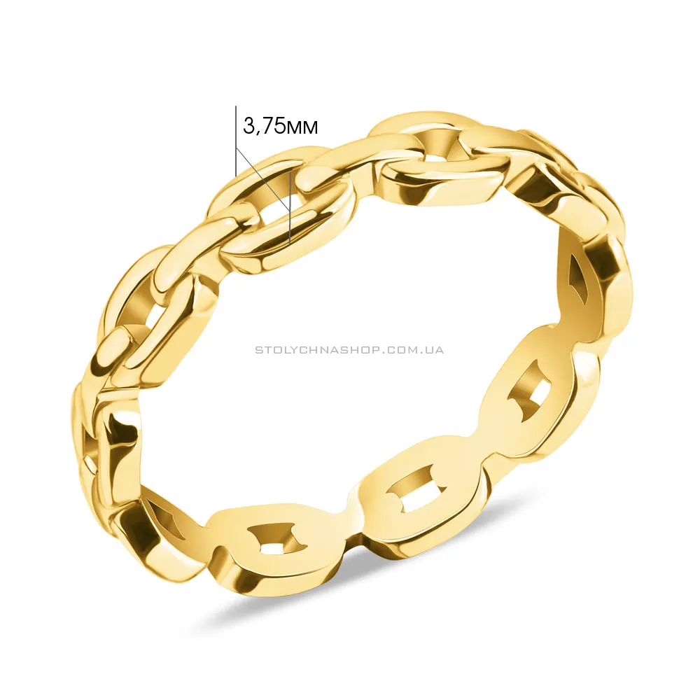 Серебряное кольцо с желтым родированием Trendy Style (арт. 7501/5509ж) - 2 - цена