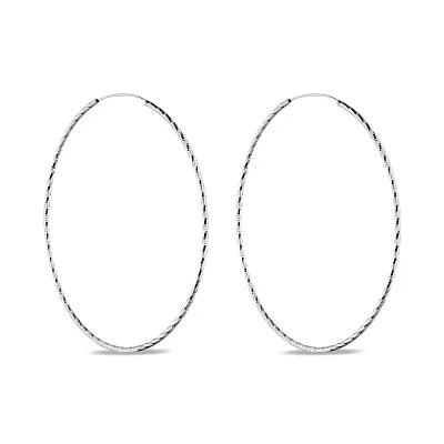 Великі сережки-кільця срібні (арт. 7502/4373/80)