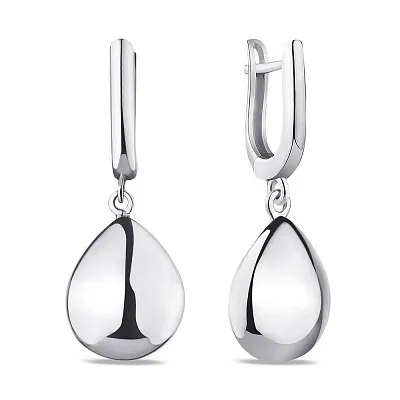 Срібні сережки підвіски без каміння (арт. 7502/4264)