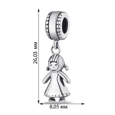 Шарм зі срібла «Дівчинка» (арт. 7903/3043)