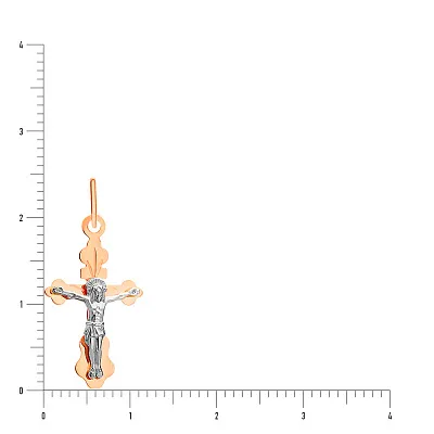 Золотий натільний хрестик з розп'яттям (арт. 511030н)
