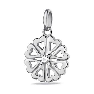 Срібний підвіс в формі квітки (арт. 7503/2468)