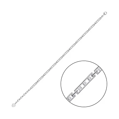 Срібний браслет з фіанітами (арт. 7509/3742)