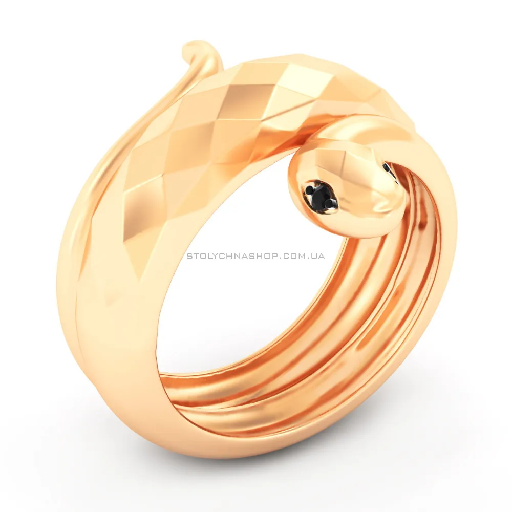 Золотое кольцо Змея (арт. 1401010ч) - цена