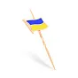Золотой значок-шпилька Прапор Украины с эмалью (арт. 360145есж)
