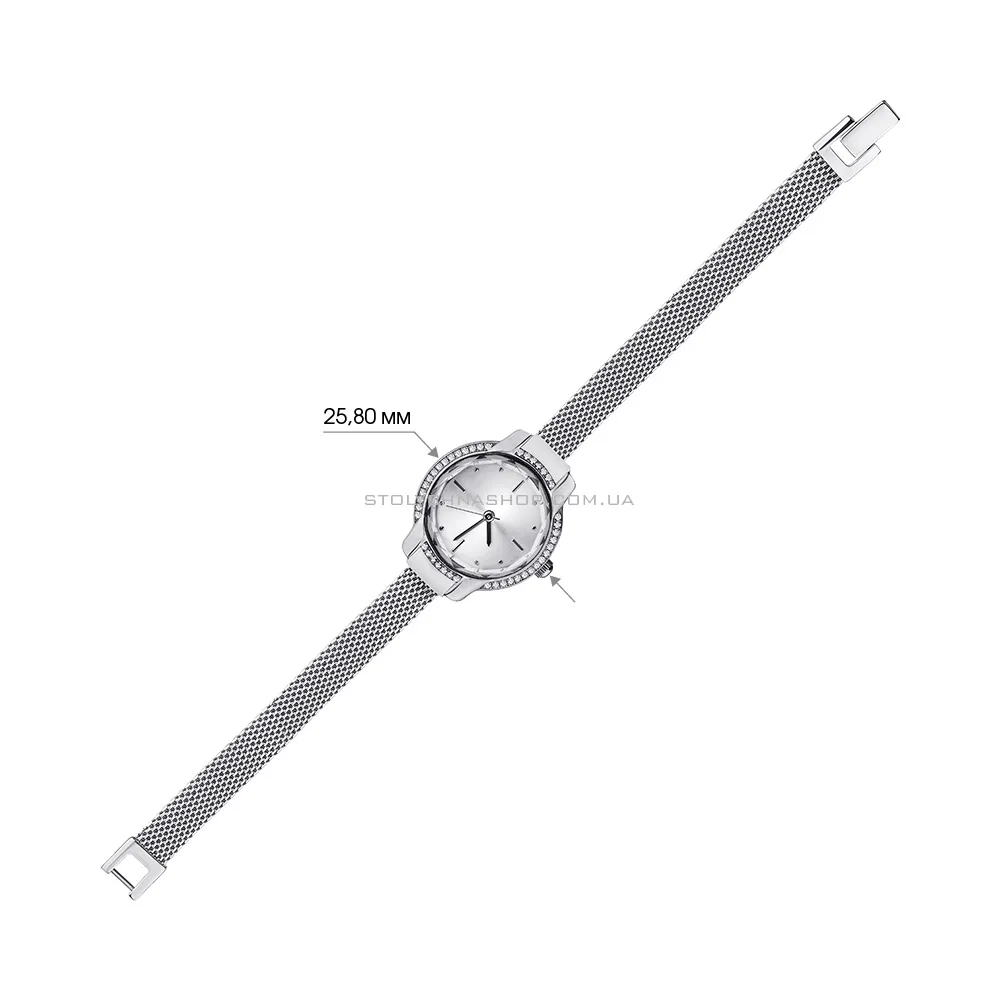 Срібний годинник з фіанітами  (арт. 7526/283) - 2 - цена