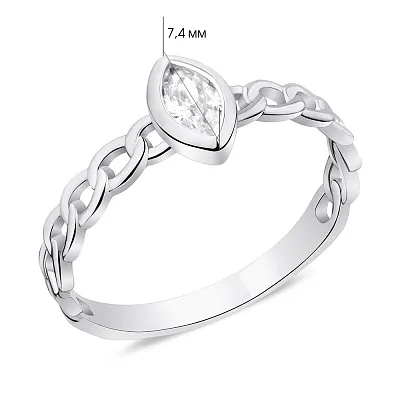 Серебряное кольцо с фианитом (арт. 7501/5945)