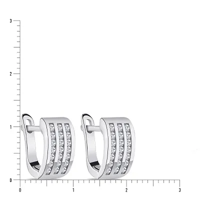Сережки серебряные с фианитами (арт. 7502/4106)