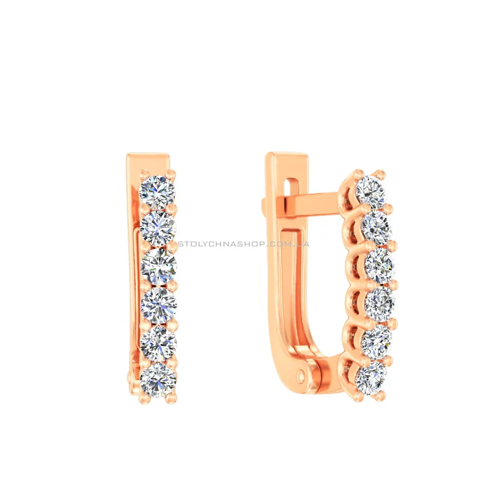 Золоті сережки з діамантами (арт. С011077030) - цена