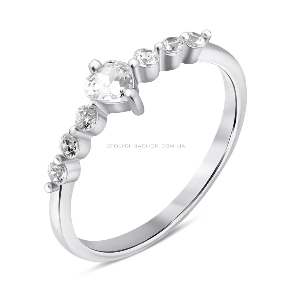 Серебряное кольцо с фианитами (арт. 7501/6771) - цена