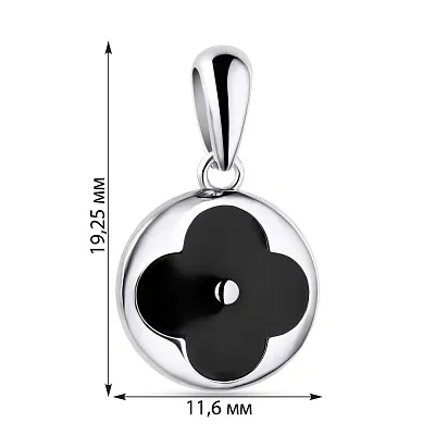 Срібний підвіс з емаллю (арт. 7503/3353/10еч)