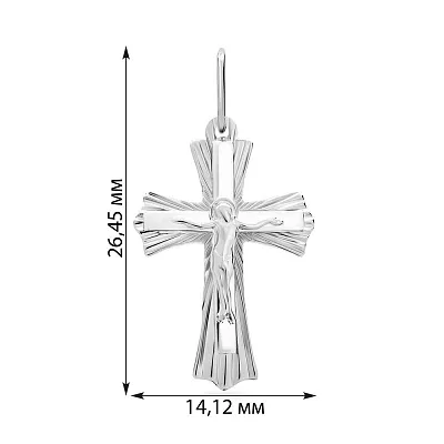 Православний хрестик зі срібла  (арт. Х505982)