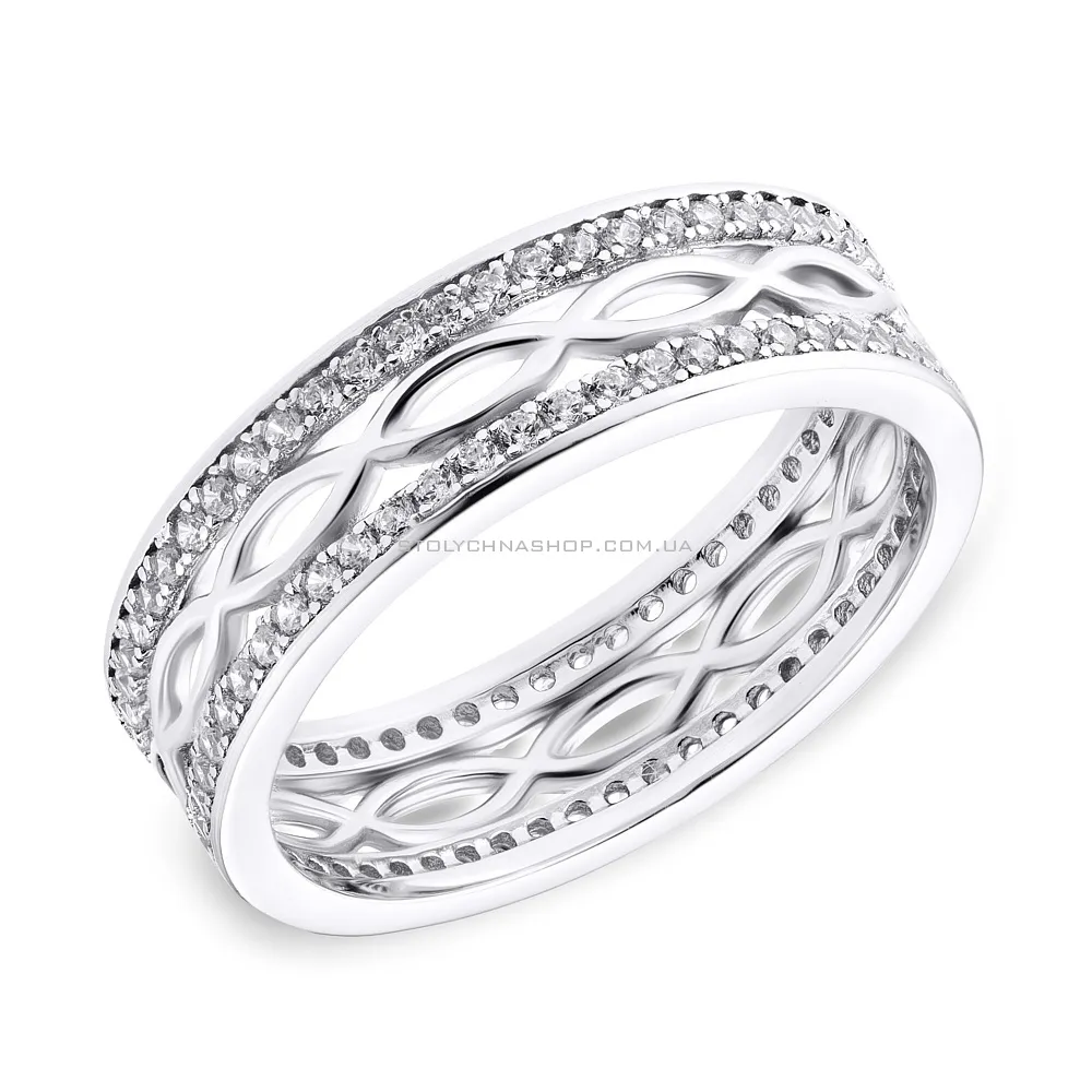 Серебряное кольцо с фианитами (арт. 7501/4311) - цена