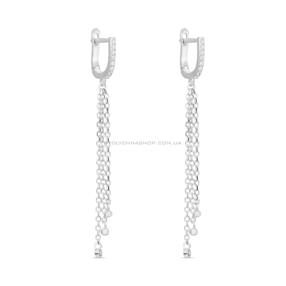 Срібні сережки Trendy Style з фіанітами (арт. 7502/3955)
