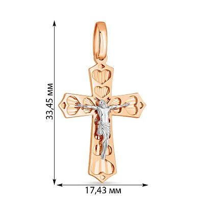 Хрестик з золота з розп'яттям (арт. 501708а)