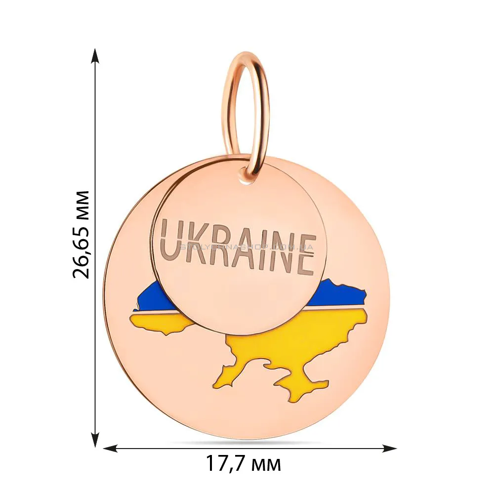 Золотой кулон Украина (арт. 440737есж) - 2 - цена