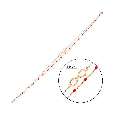 Браслет «Нескінченність» з золота з емаллю (арт. 324884ек)