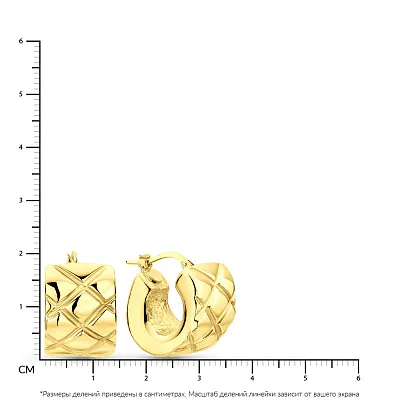 Золотые сережки-кольца Francelli в желтом цвете металла (арт. 109740/15ж)